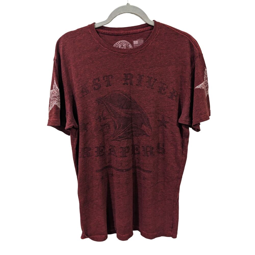 Affliction East River Reapers Red Hell On Wheels Red Tshirt Large